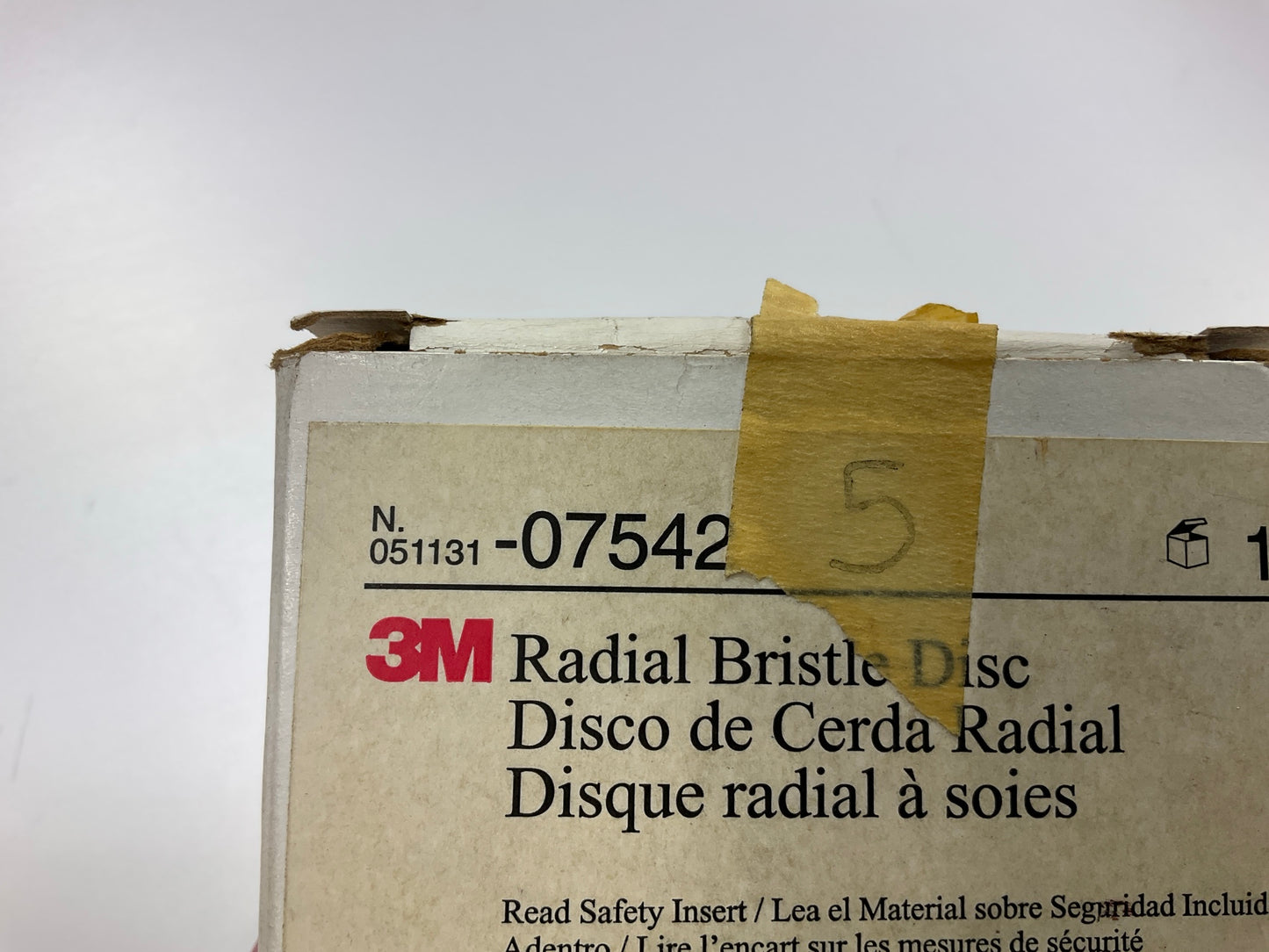 3M 07542 Radial Bristle Discs 3'' 50 Grit, Box Of 5 Discs