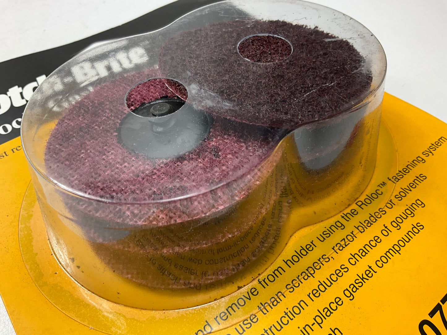 3M 07712 Scotch-Brite Roloc Gasket Removal Discs Medium 6 Discs, 3 Inch