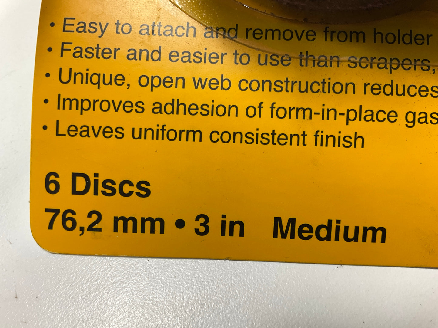 3M 07712 Scotch-Brite Roloc Gasket Removal Discs Medium 6 Discs, 3 Inch