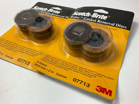 3M 07713 2'' Coarse Roloc Gasket Removal Discs, 12 Discs