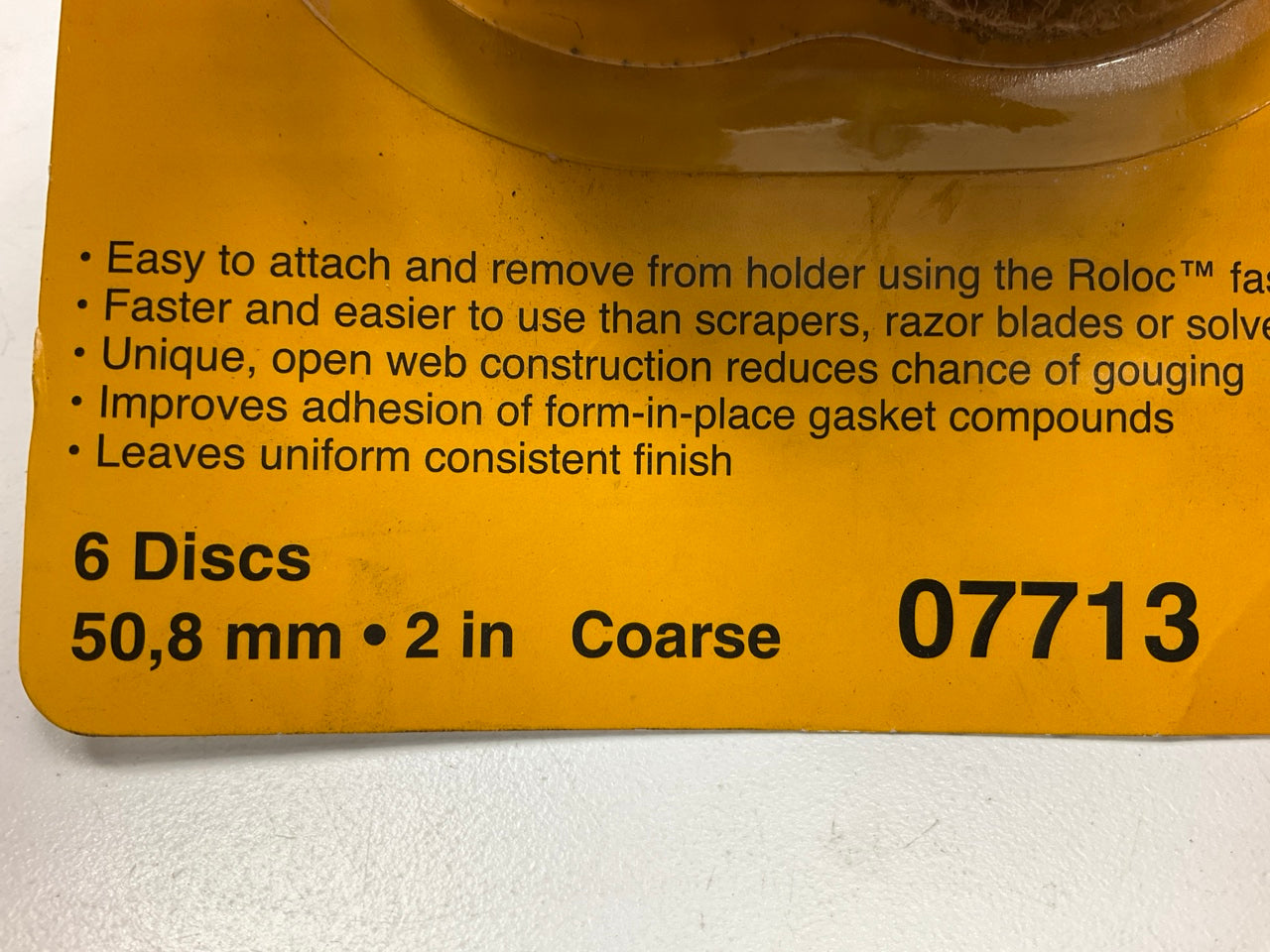 3M 07713 2'' Coarse Roloc Gasket Removal Discs, 12 Discs