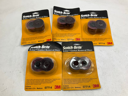 (30) Total - 3M 07714 Scotch-Brite 2'' Roloc Gasket Removal Disc Pack, Medium