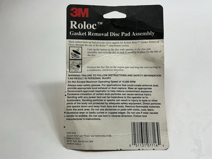 3M 07716 Roloc Gasket Removal 3'' Disc Pad Holder