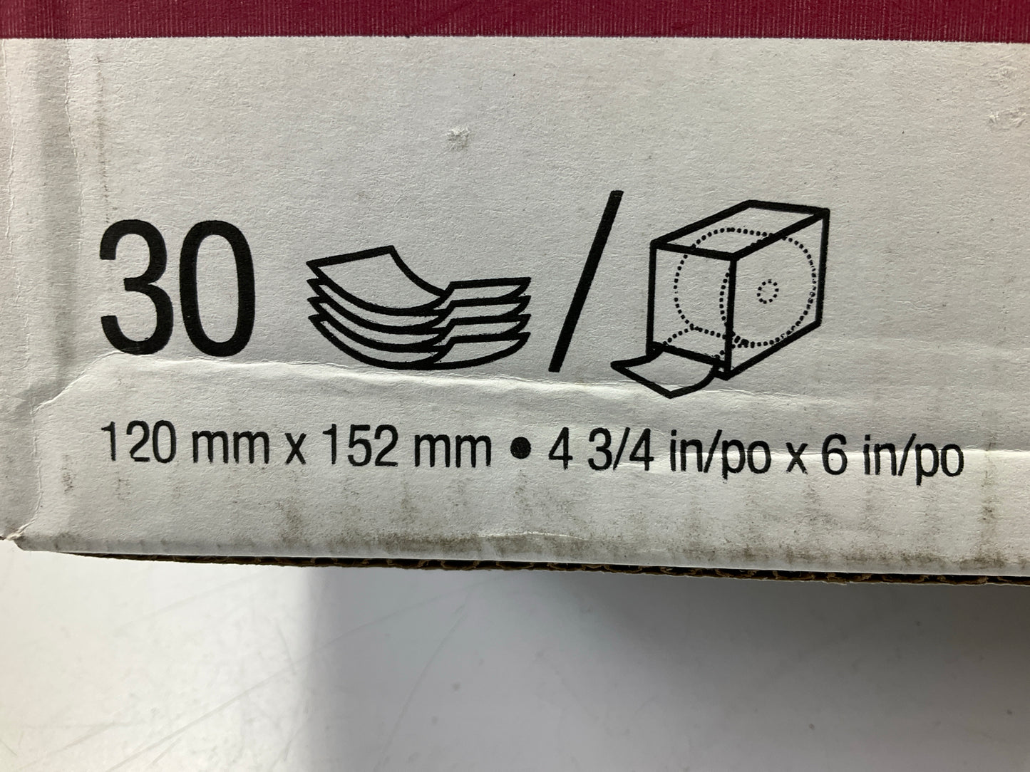 3M 07747 Primer Prep Scuff Pads 4-3/4 In X 6'' IN , Maroon, Pack Of ( 30)