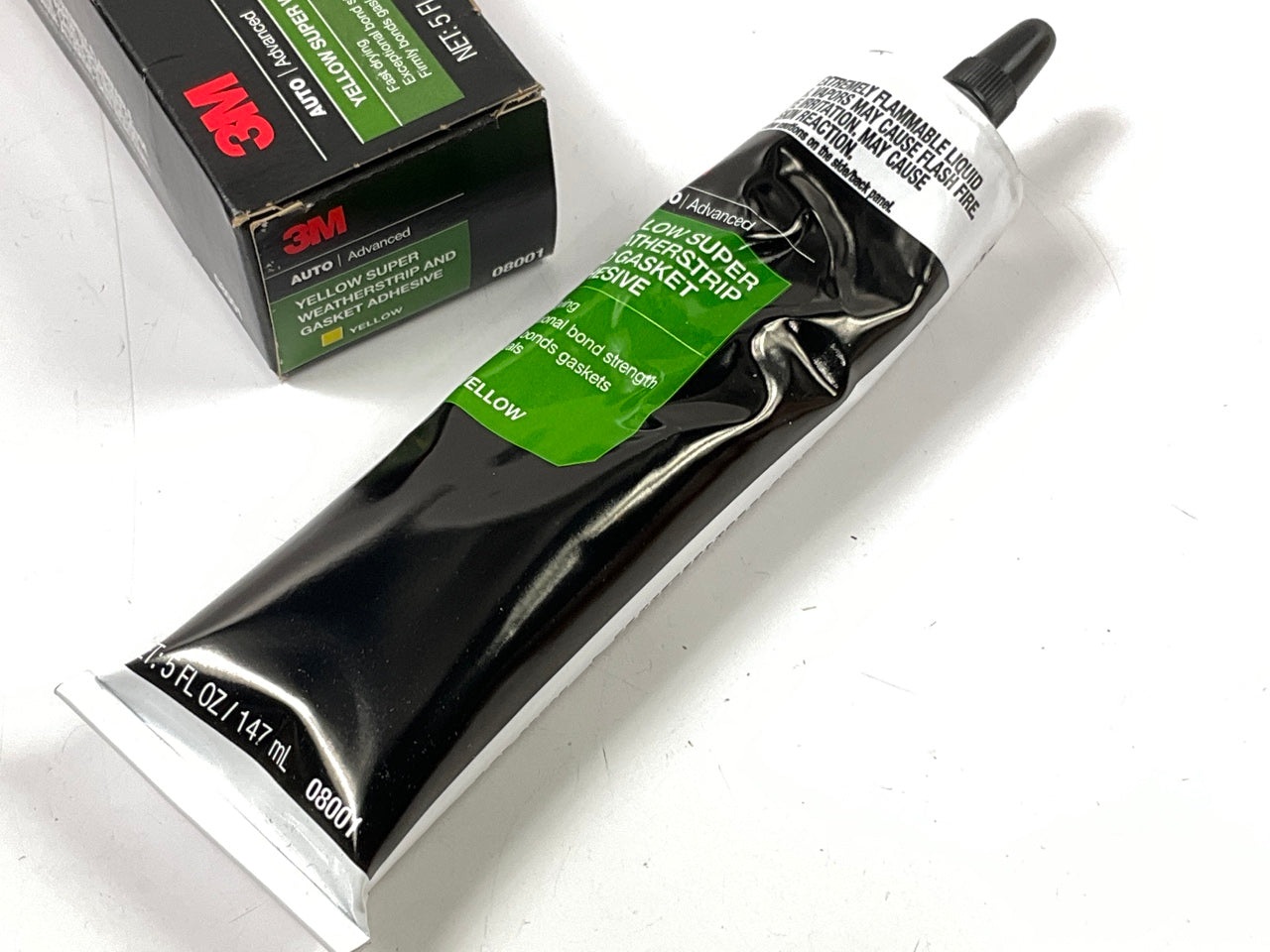 3M 08001 AUTO Yellow Super Weatherstrip & Gasket Adhesive Tube - 5 Oz.