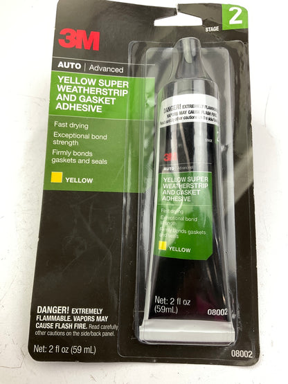 (5) 3m 08002 Super Yellow Weatherstrip & Gasket Adhesive - 2 Oz. Tubes