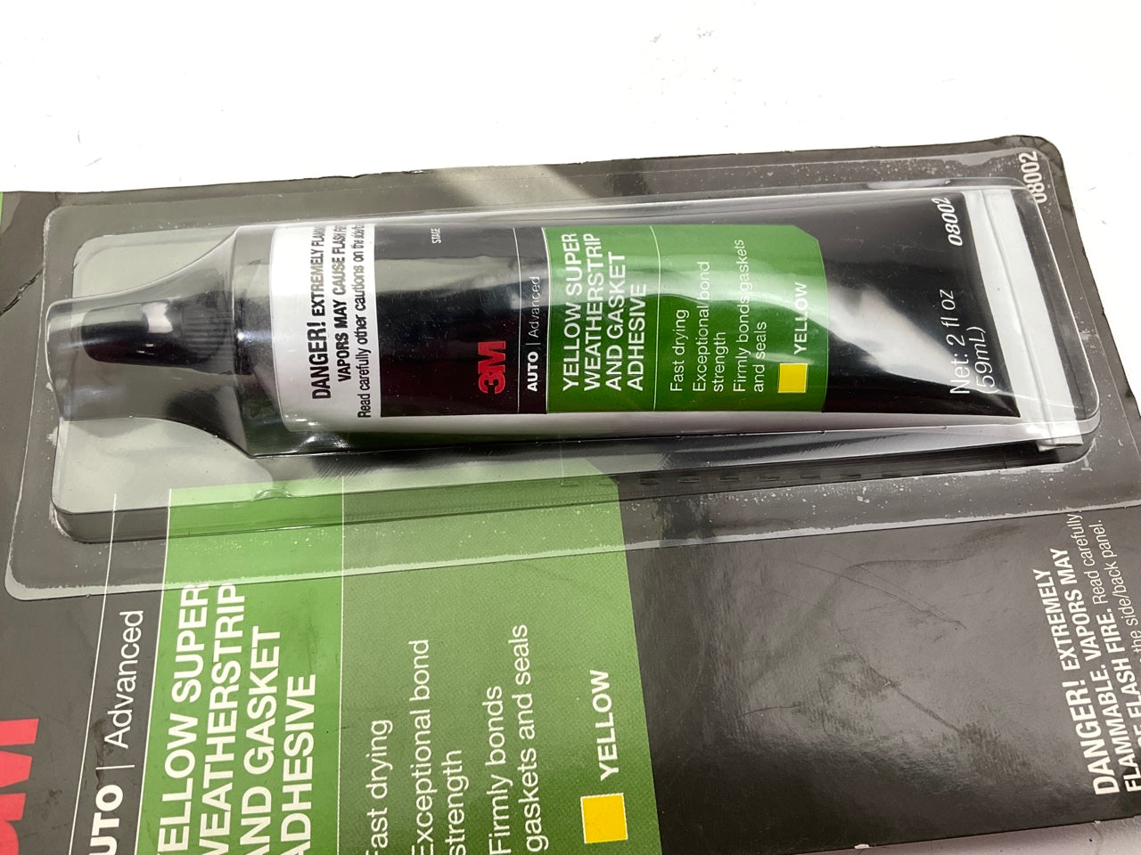 (5) 3m 08002 Super Yellow Weatherstrip & Gasket Adhesive - 2 Oz. Tubes