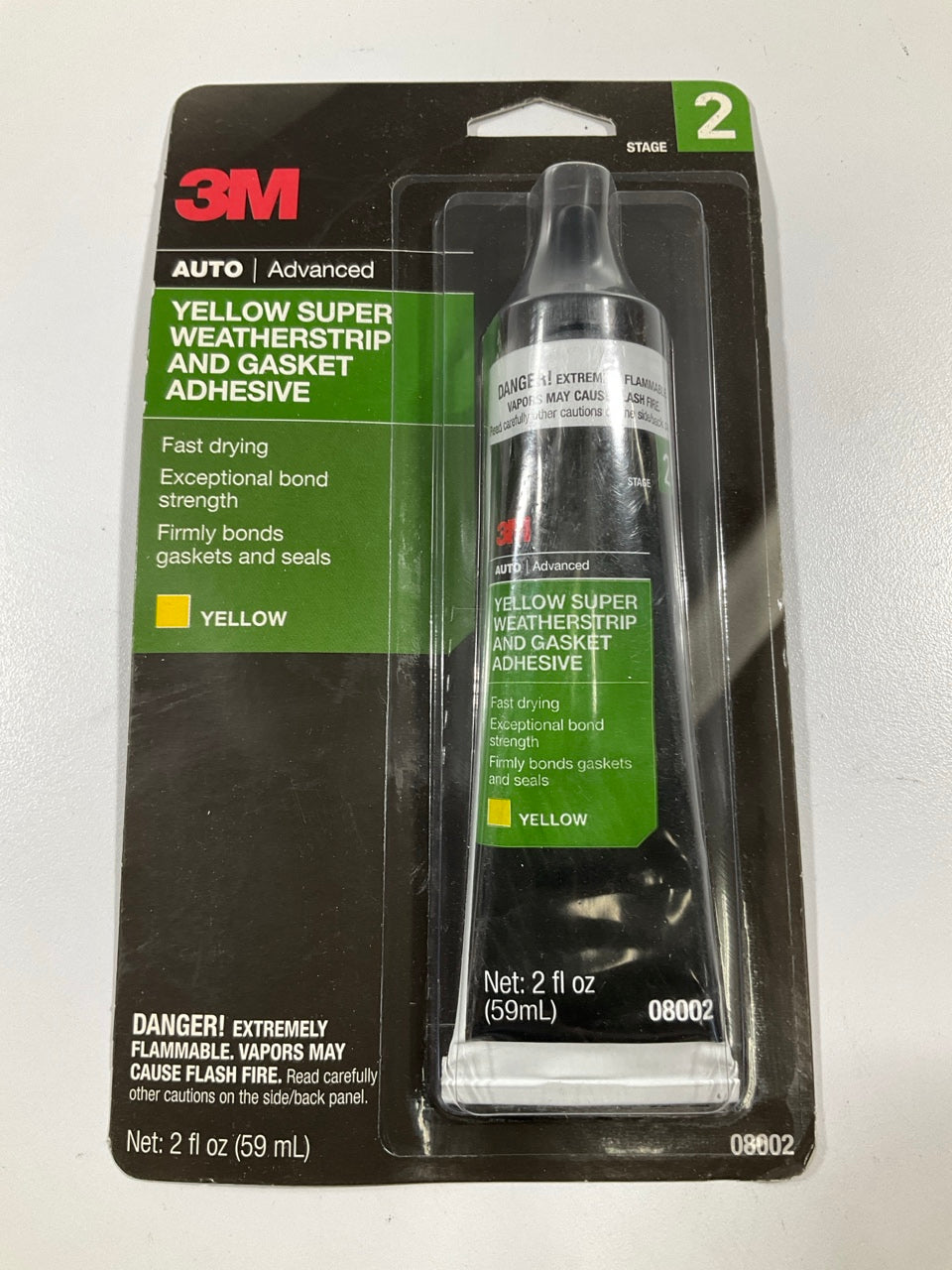 3M 08002 Yellow Super Weatherstrip And Gasket Adhesive 2 FL Oz Tube