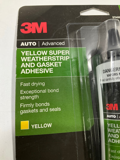 3M 08002 Yellow Super Weatherstrip And Gasket Adhesive 2 FL Oz Tube