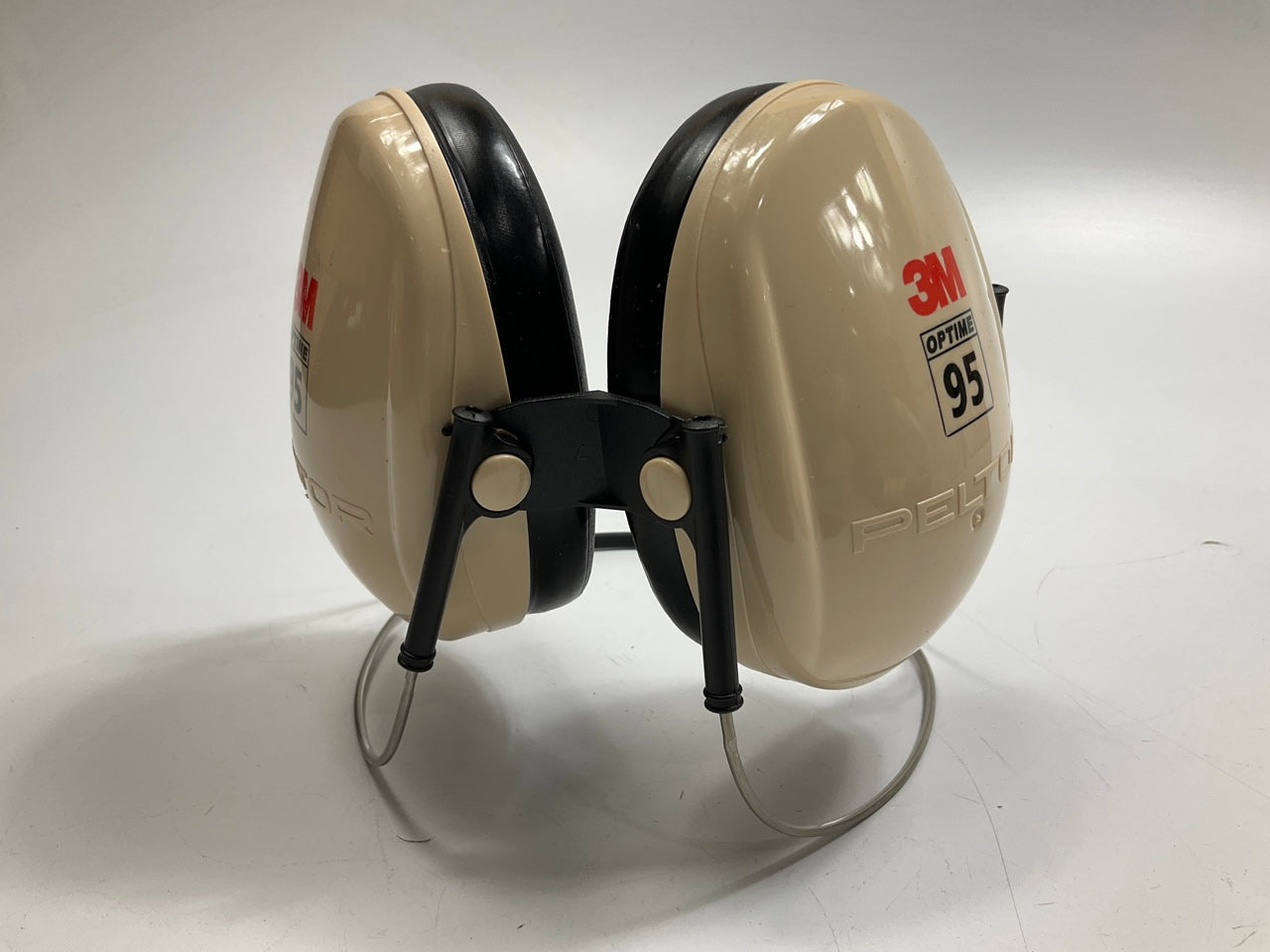 3M 08062 PELTOR Optime 95 Earmuffs H6B/V, Behind-the-Head, Black/Beige