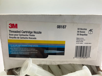 Pack Of 50 - 3M 08187 Threaded Cartridge Nozzles One-part Adhesives Nozzle