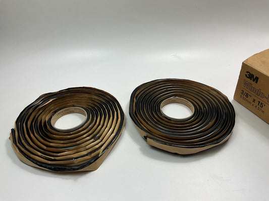 (2) 3M 08622 3/8'' X 15' Windo-weld Ribbon Sealer Glass Butyl Tape - 2 Rolls