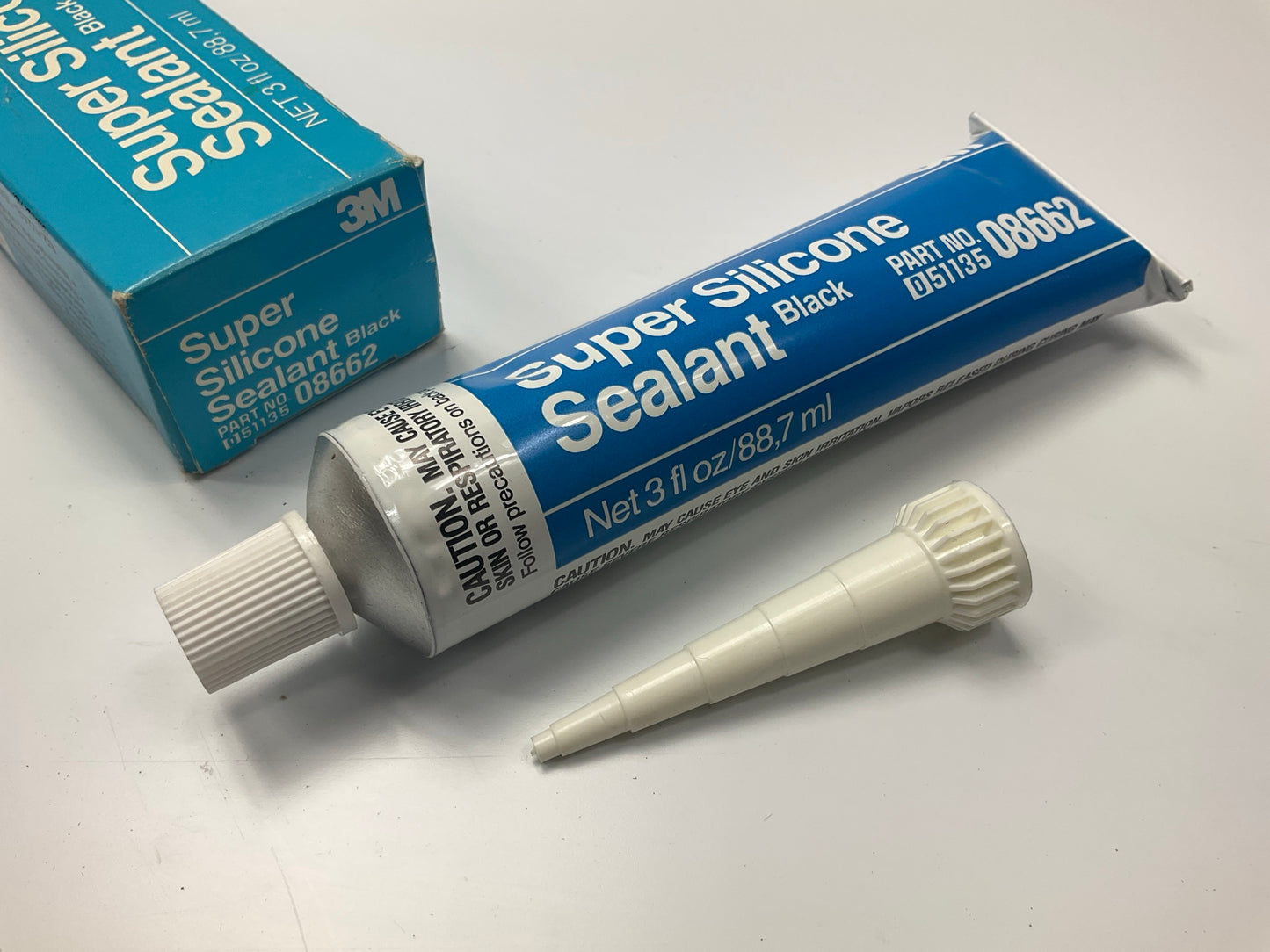 3M 08662 Black Super Silicone Seal, 3 Oz Tube