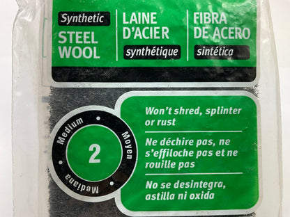 5 PACKS - 3M 10116NA #2 Medium Synthetic Steel Wool Pads 2''X4'', 6 PCS / Pack