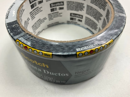 (10) Rolls - 3M 3920-BK 1.88'' X 20 Yards Scotch Black Duct Tape