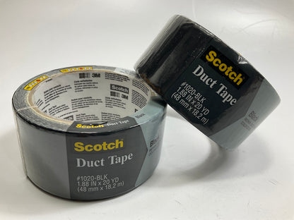 (2) Rolls - 3M 3920-BK 1.88'' X 20 Yards Scotch Black Duct Tape