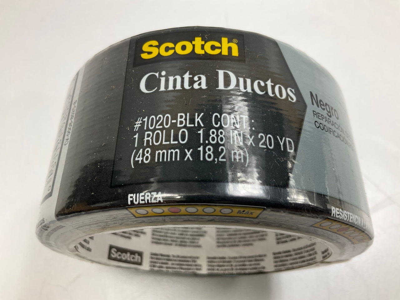 3M Scotch 3920-BK Duct Tape, 1 Roll Of 1.88'' X 20 Yards