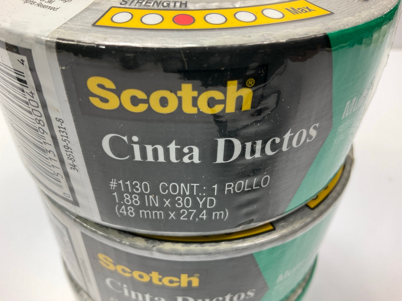 (5) Rolls - 3M 1130 Duct Tape Gray Multi-Use 1.88'' X 30 Yards