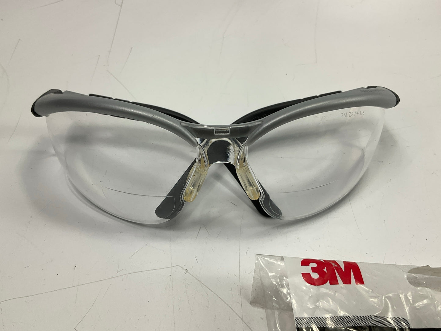 3M 11375 BX Reader Protective Eyewear, Clear Lens, Silver Frame, +2.0 Diopter