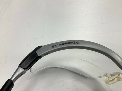 3M 11375 BX Reader Protective Eyewear, Clear Lens, Silver Frame, +2.0 Diopter