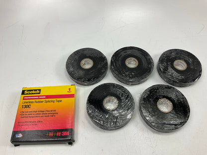 (5) Rolls - 3M Scotch 130C Linerless Rubber Splicing Tape 3/4''x30'