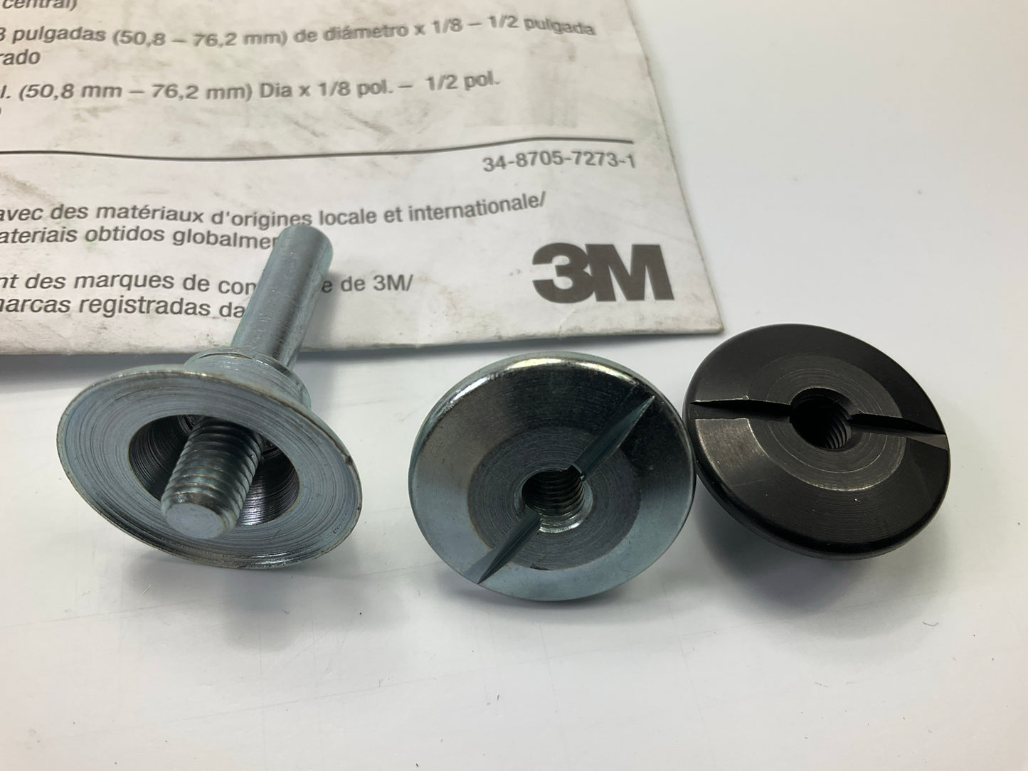 3M 15012 Mandrel 990 For Radial Bristle Discs, Unitized Wheel 1-3/4'' X 1/4'' X 1''
