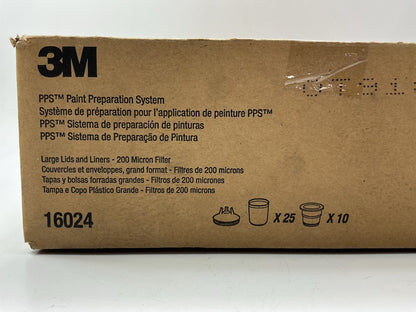 INCOMPLETE 3M 16024 PPS Lid & Liner Kit Large 28 Fl Oz, 850ml, 200 Micron Filter