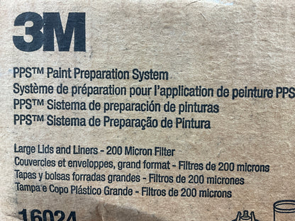 INCOMPLETE 3M 16024 PPS Lid & Liner Kit, Large 28 Fl Oz, 850ml 200 Micron Filter