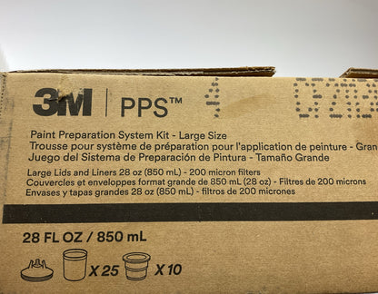 3M 16024 PPS Lid And Liner Kit, Large 28 Fl Oz, 850ml, 200 Micron Filter Case/25