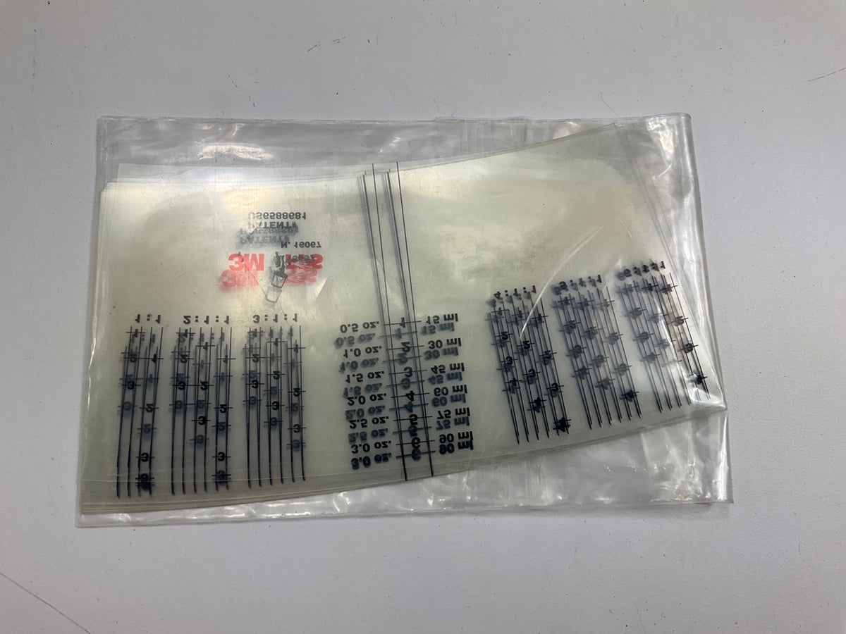 3M 16067 PPS Mix Ratio Insert - Generic, 3 Oz, 10 Inserts Per Pack