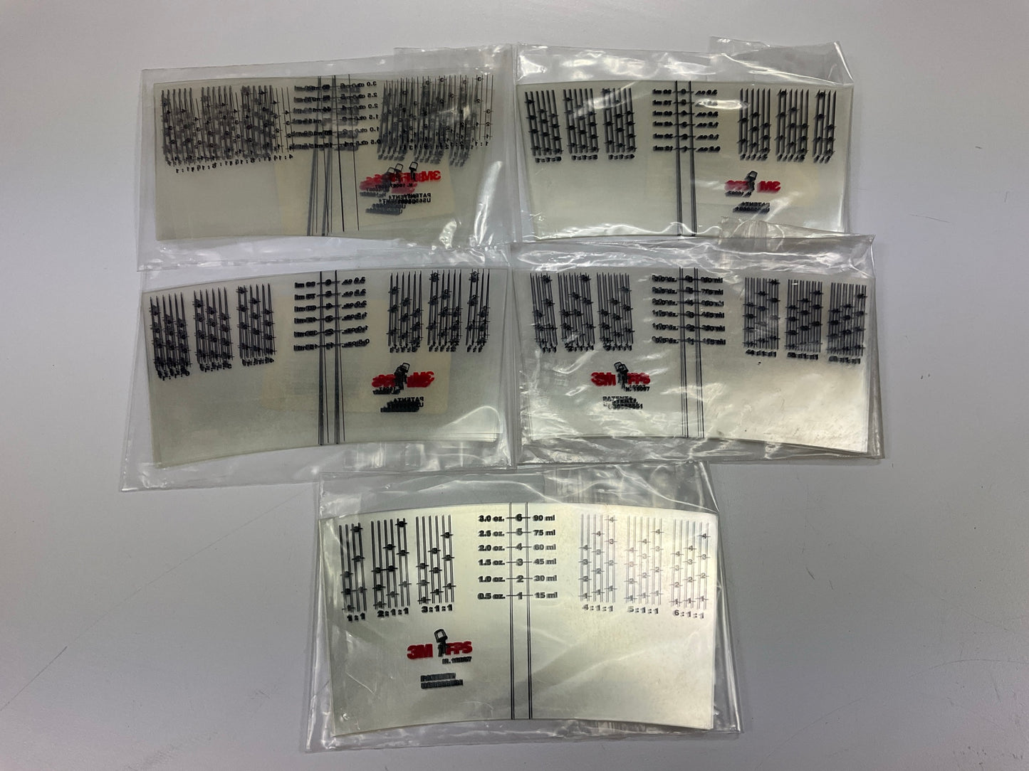 3M 16067 PPS Mix Ratio Insert - 3 Oz, 10 Inserts Per Pack, 5 Packs Total