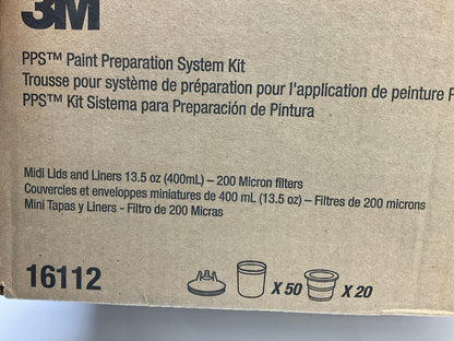 3M 16112 PPS Paint Prep Kit Midi Size 400 Ml 13.5 Oz 200 Micron Filters