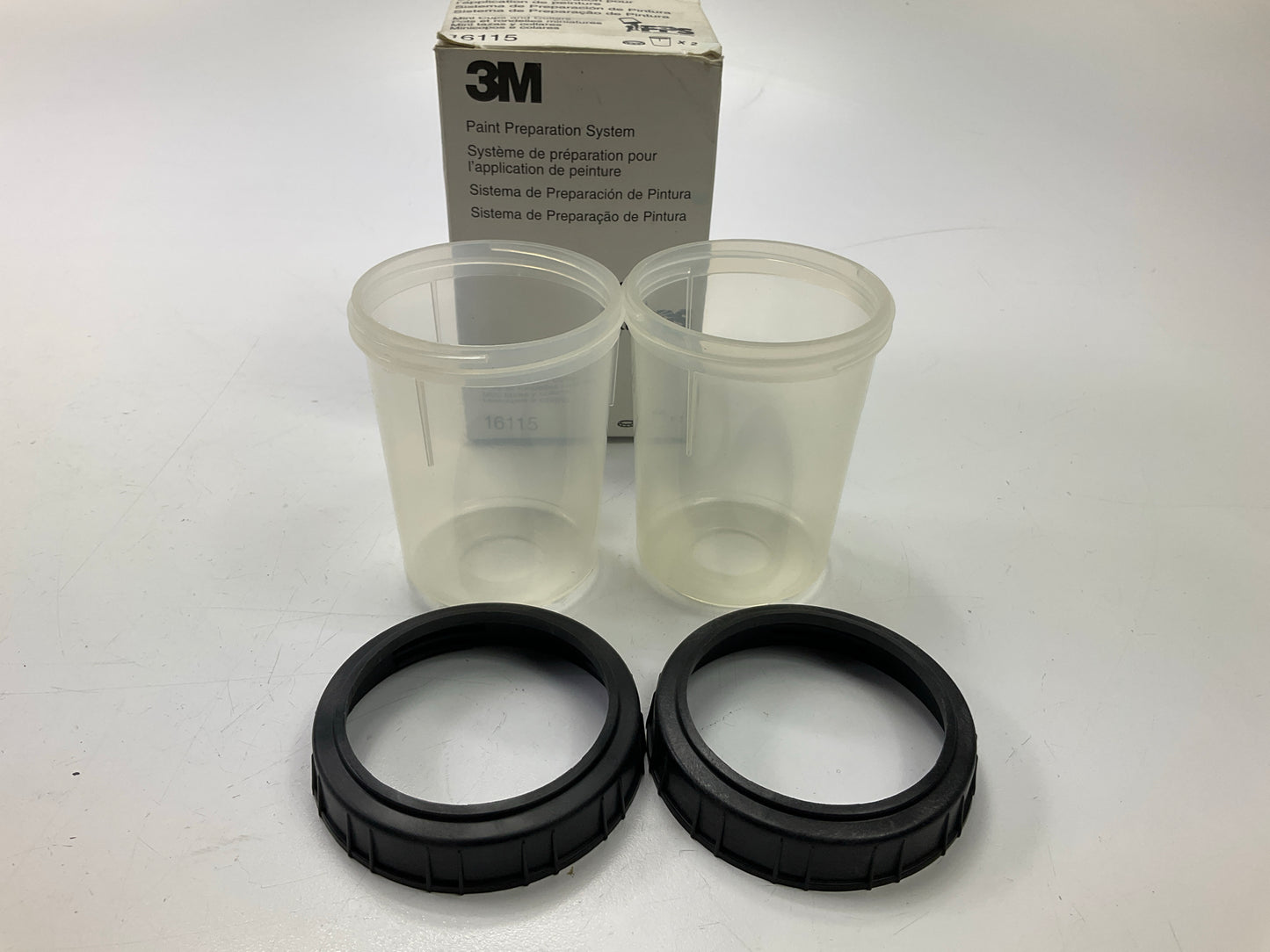 3M PPS 16115 Mini Mixing Cup And Collar, 200 Ml, For Use With PPS, 2 Pack