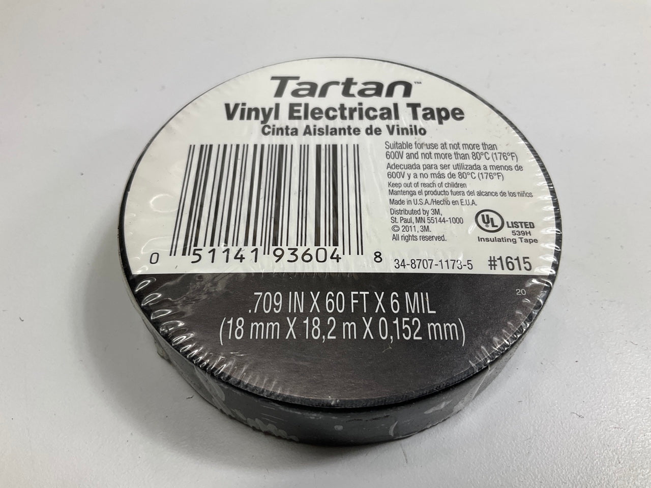 (24) 3M 1615 Tartan Vinyl Electrical Tape, 0.70'' X 60 FEET Each Roll