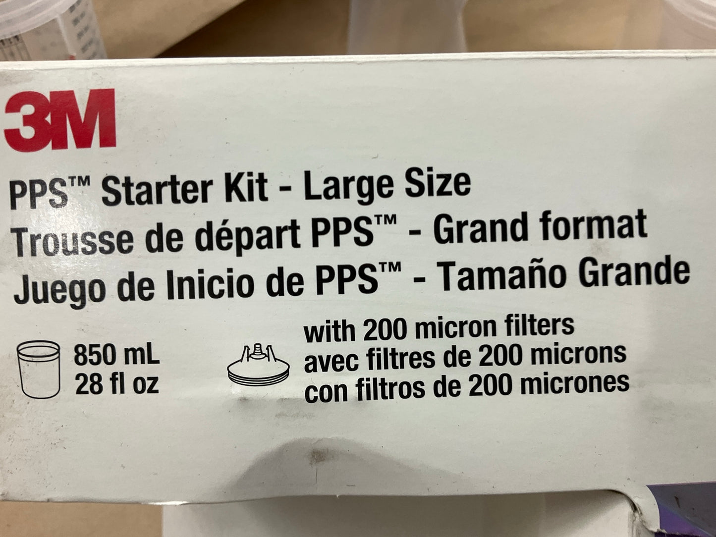 3M 16182 PPS Starter Kit Large Size (850mL, 28 Fl. Oz) With 200-micron Filters
