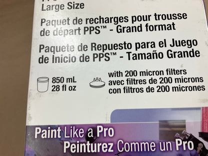 3M 16183 PPS Starter Refill Pack, Large Size (850mL 28 Fl Oz), 200 Micron Filter