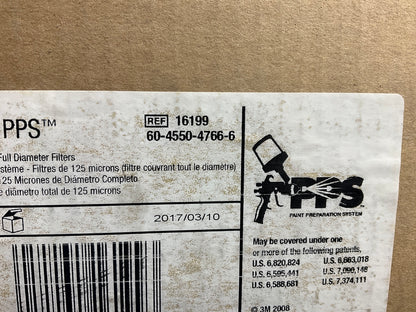 3M 16199 PPS Standard/Large Lid With 125 Micron Full Diameter Filters (25 Lids)