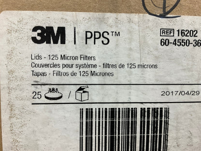 24 PACK - 3M 16202 PPS Lids 125 Micro Filters