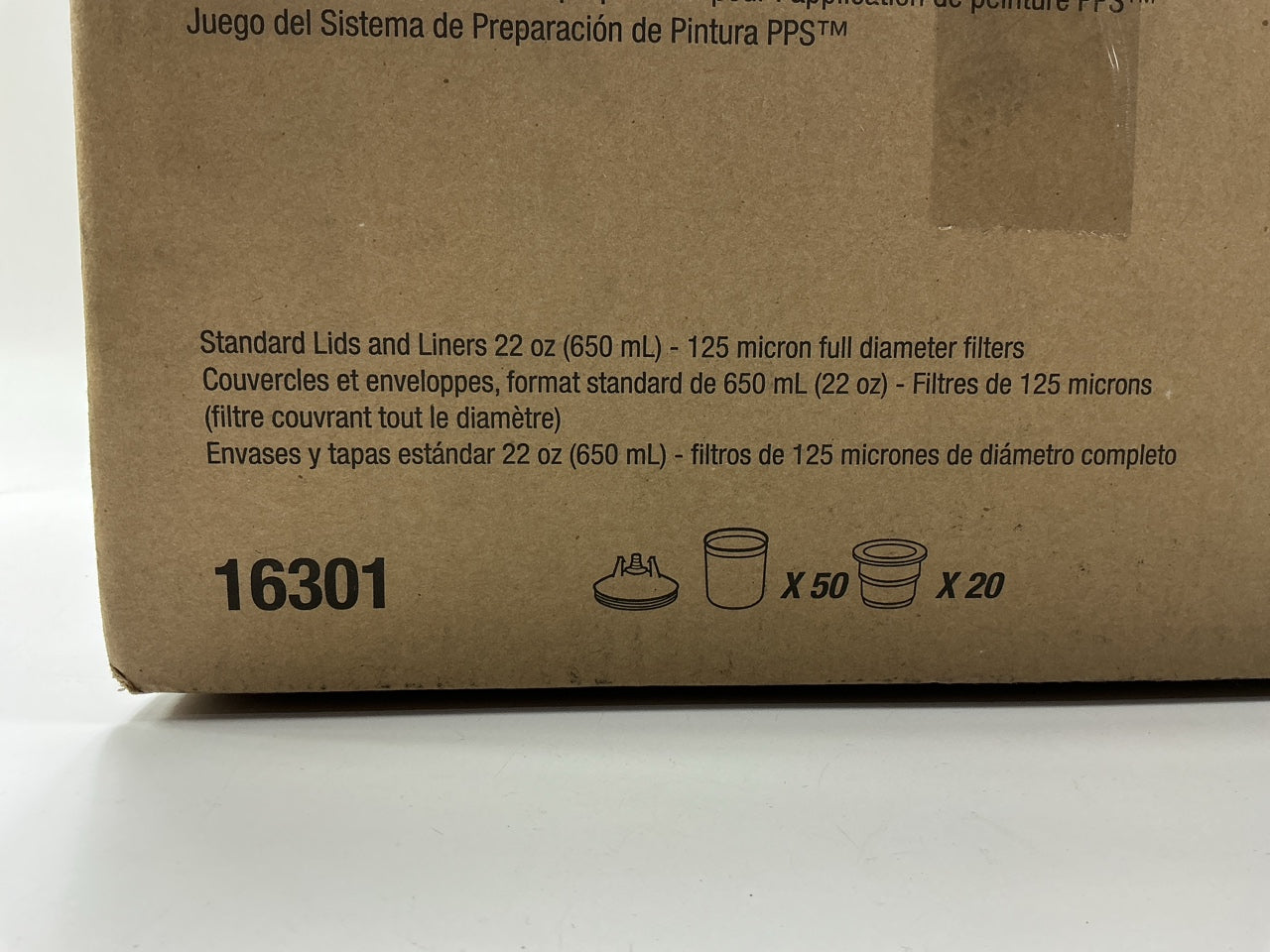 Missing 50 Cups - Lids ONLY, COMES AS SHOWN - 3M 16301 PPS Standard Size Kit