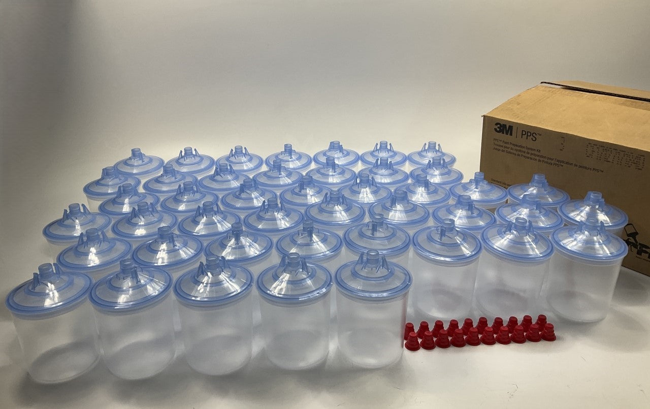 MISSING 6 CUPS - 3M 16301 PPS Standard Size Kit With 44 Cup Lids And Liners