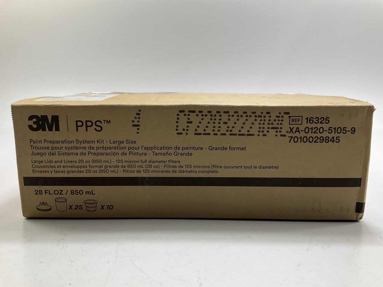 3M 16325 PPS Lid & Liner Kit Size Large 125 Micron 25 Lids 25 Liners 10 Plugs