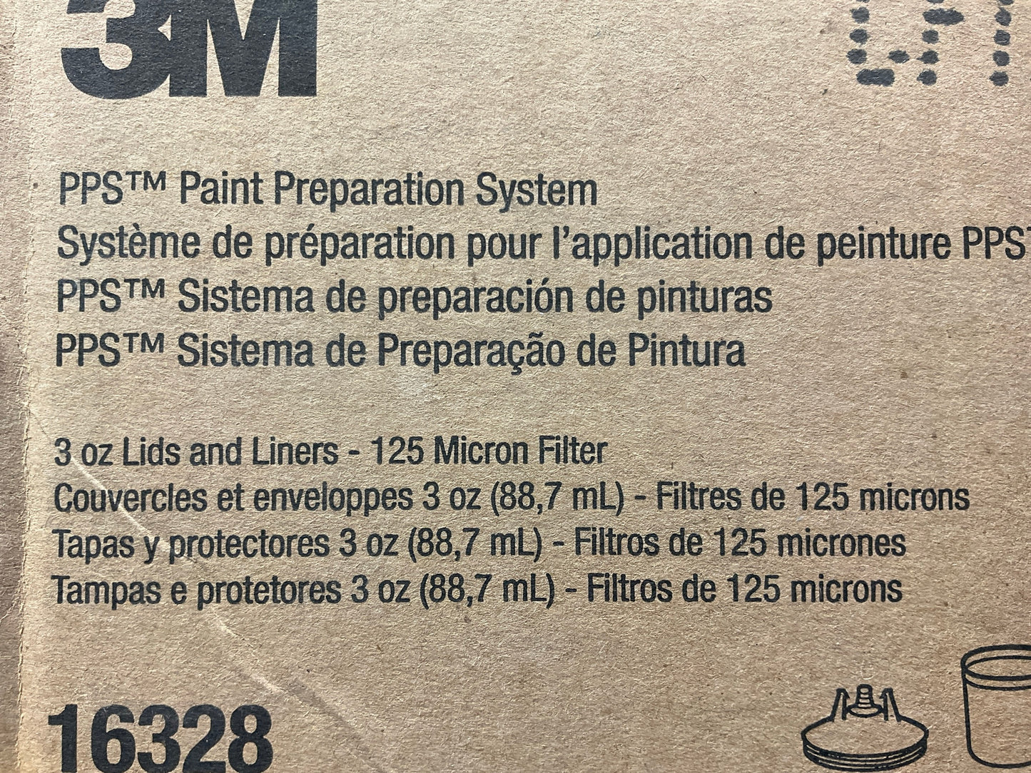 3M 16328 PPS (Original Series) Paint Spray Gun Cup Lids & Liners, 3 Oz