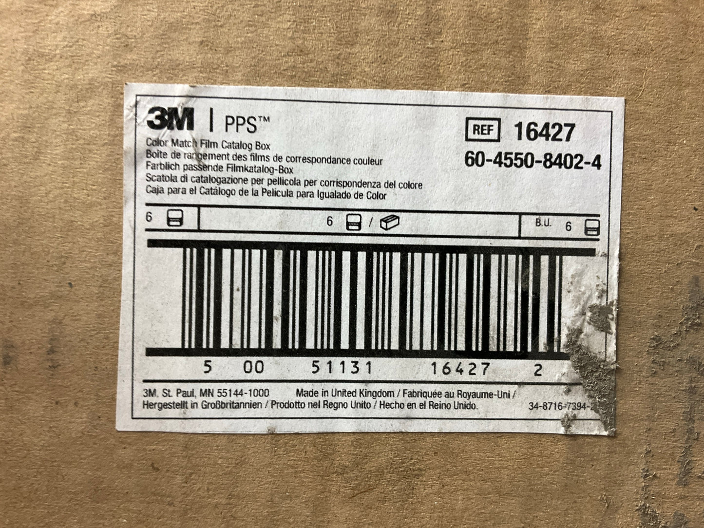 3M 16427 PPS Match Film Catalog Box Storage Case, Pack Of 6