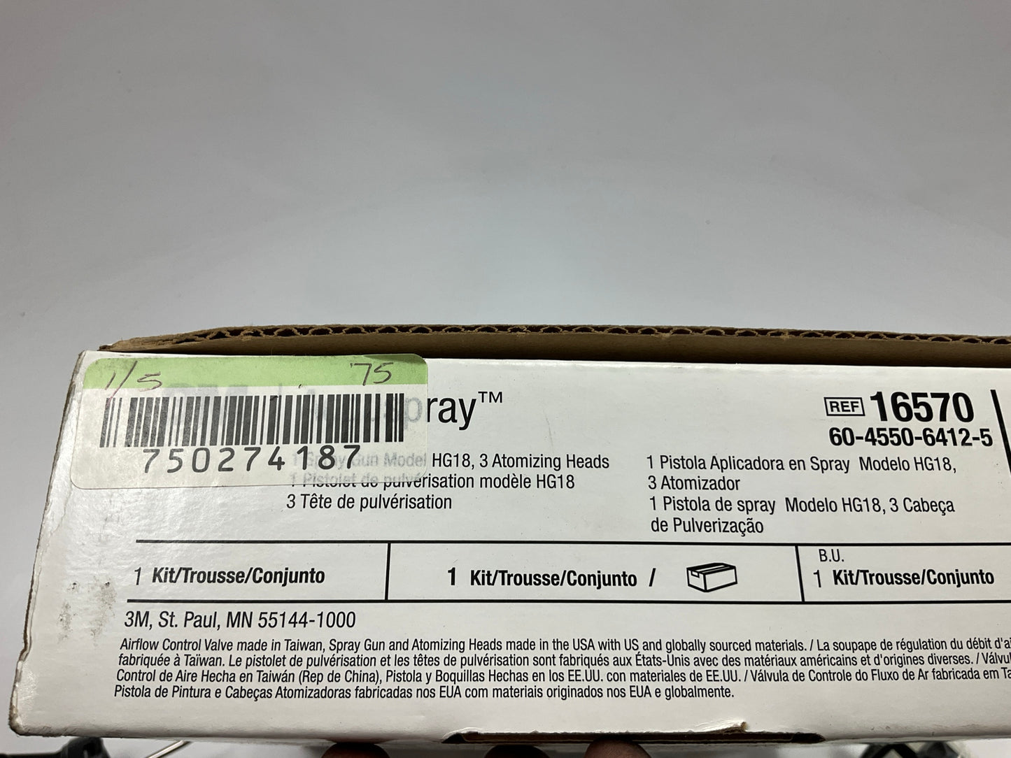 3M 16570 HG18 Accuspray HVLP Primer Spray Gun Kit