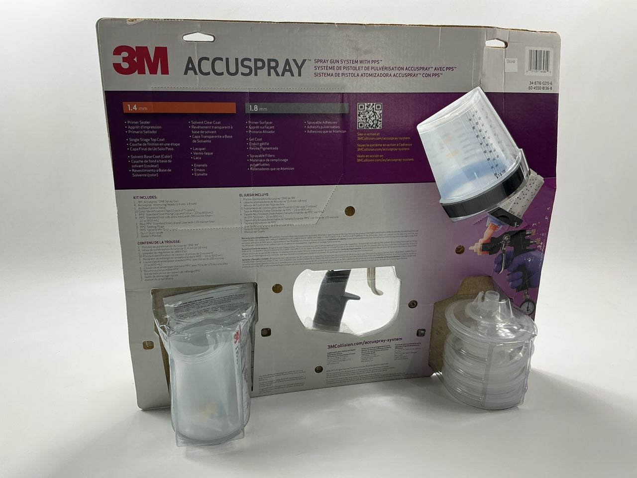 3M 16580 Accuspray ONE Auto Paint Spray Gun System Kit With Standard PPS
