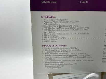3M 16580 Accuspray ONE Auto Paint Spray Gun System Kit With Standard PPS