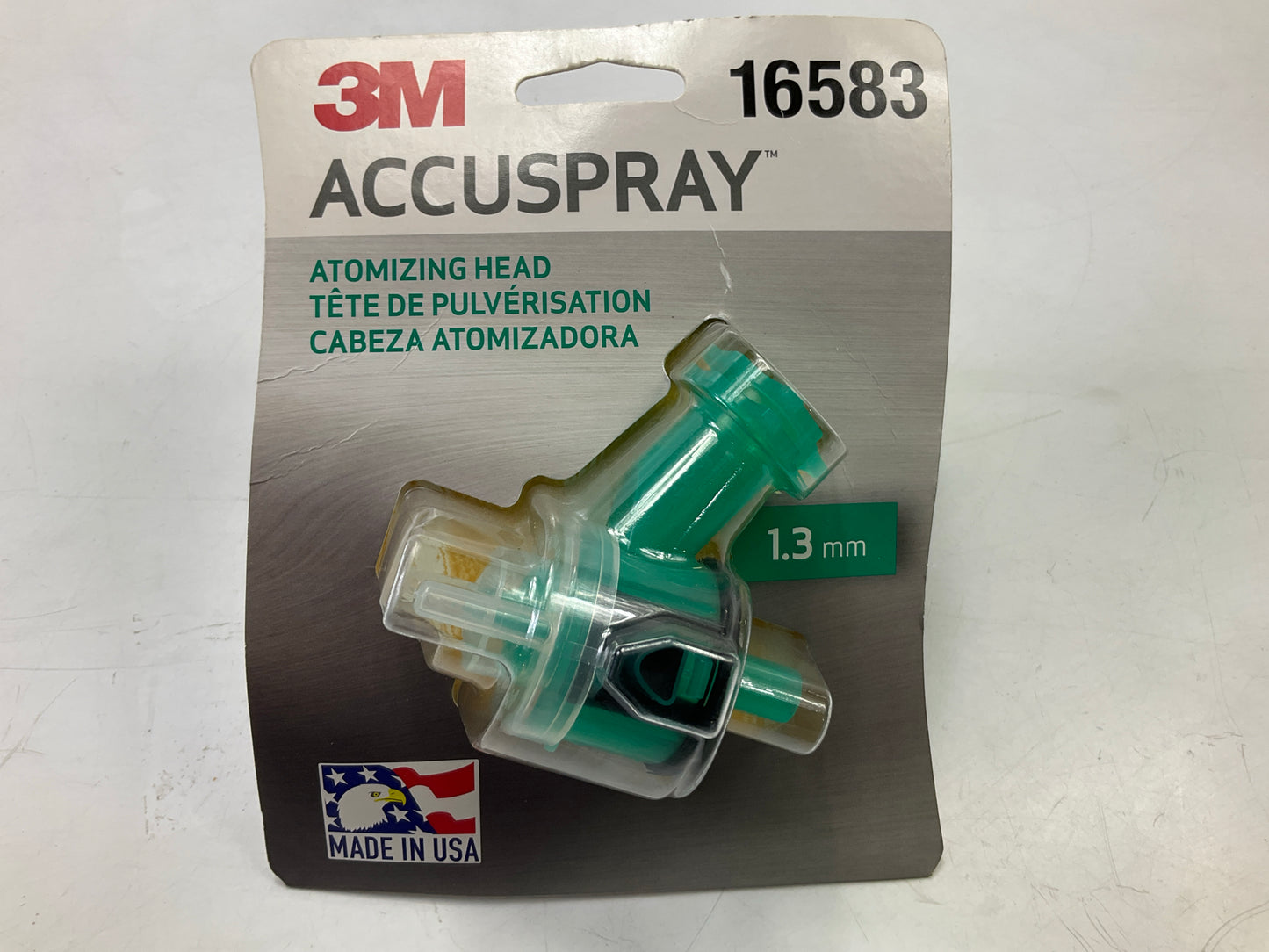 3M 16583 Accuspray Single Atomizing Head, Green, 1.3mm