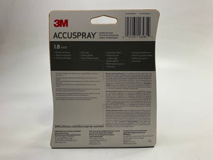 3M 16585 1.8MM Accuspray Atomizing Heads Single Clear Spray Gun Tip - 1 Each
