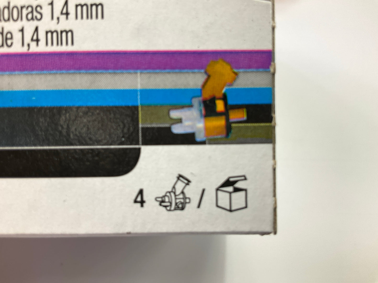 3M 16612 Accuspray Atomizing Head, Orange, 1.4mm, 4 / Pack