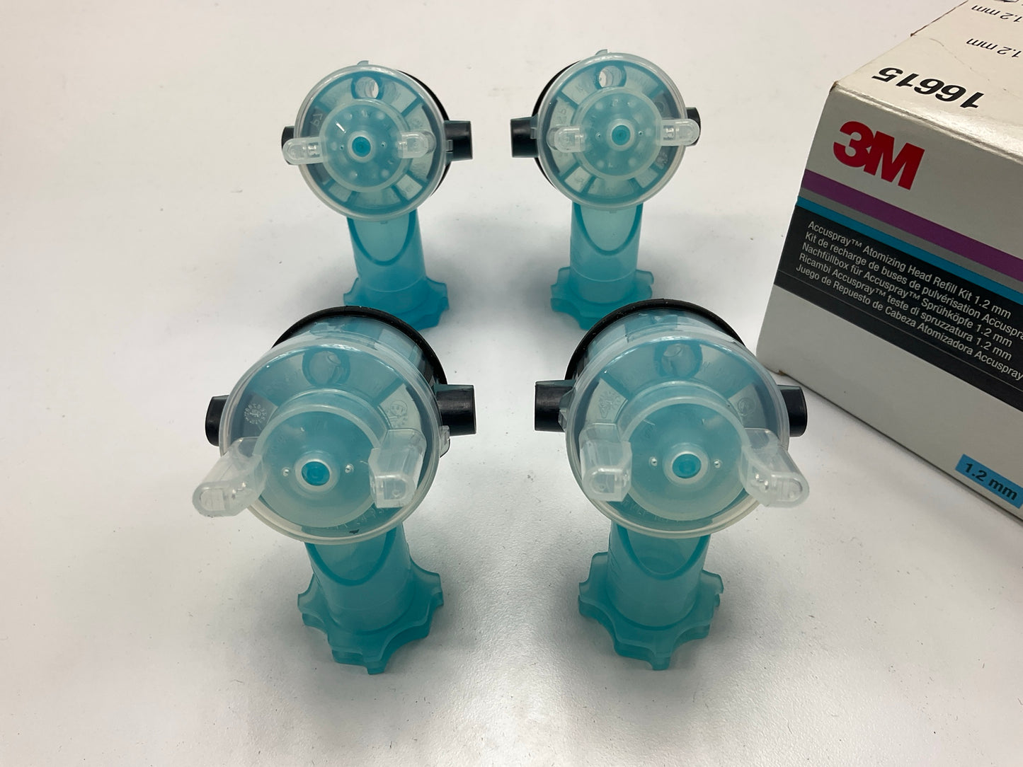 3M 16615 Accuspray Atomizing Head For Spray Guns (Blue, 1.2 Mm, 4 Per Kit)